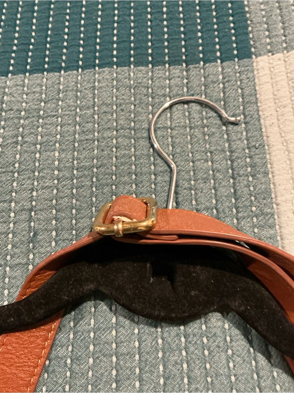Tory Burch Cognac Leather Fold Over Crossbody Clutch Convertible Bag
